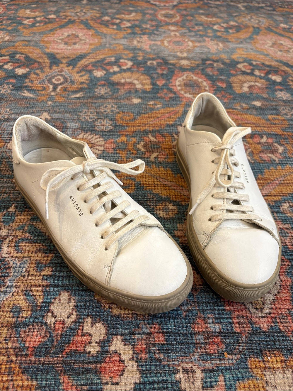 Axel Arigato Clean 90 White Leather Low-Top Sneakers